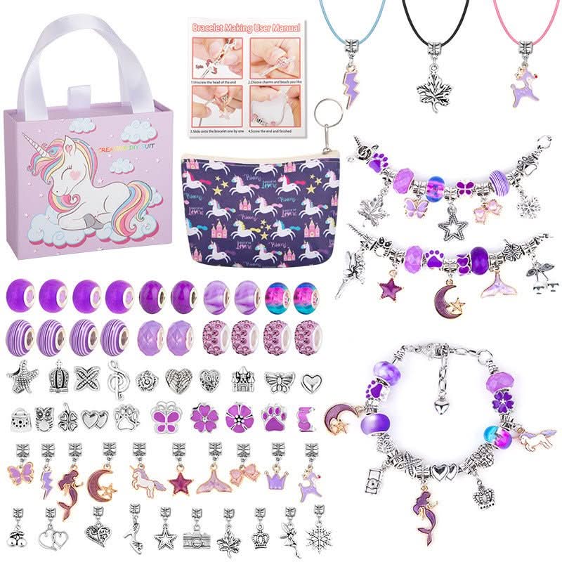 Fun Beaded Jewelry Making Kit for Kids with Shiny Beads