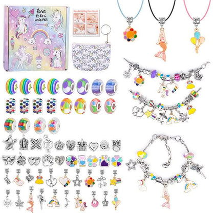 Fun Beaded Jewelry Making Kit for Kids with Shiny Beads