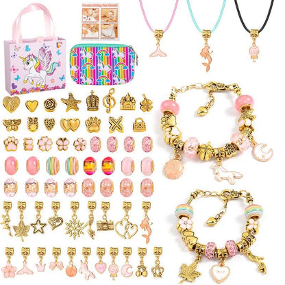 Fun Beaded Jewelry Making Kit for Kids with Shiny Beads