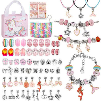 Fun Beaded Jewelry Making Kit for Kids with Shiny Beads