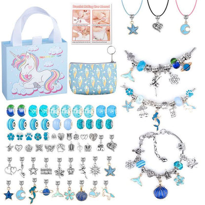 Fun Beaded Jewelry Making Kit for Kids with Shiny Beads
