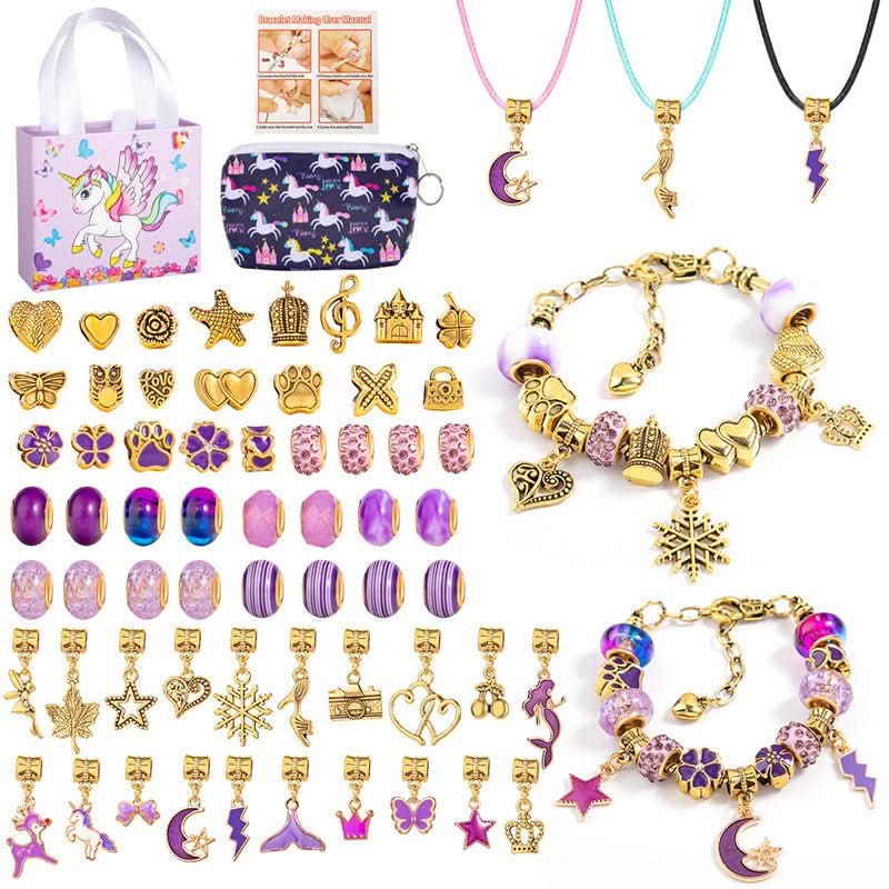 Fun Beaded Jewelry Making Kit for Kids with Shiny Beads
