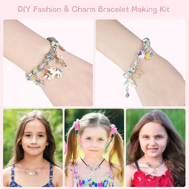 Fun Beaded Jewelry Making Kit for Kids with Shiny Beads
