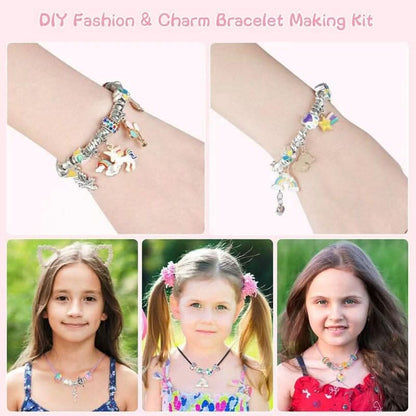 Fun Beaded Jewelry Making Kit for Kids with Shiny Beads