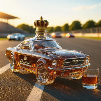 Unique Bronco Engraved Whiskey Flask