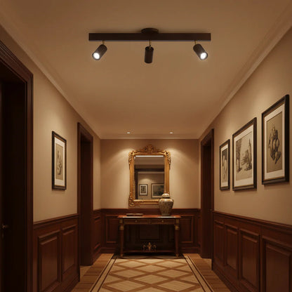 Contemporary Wooden LED Track Light Fixture