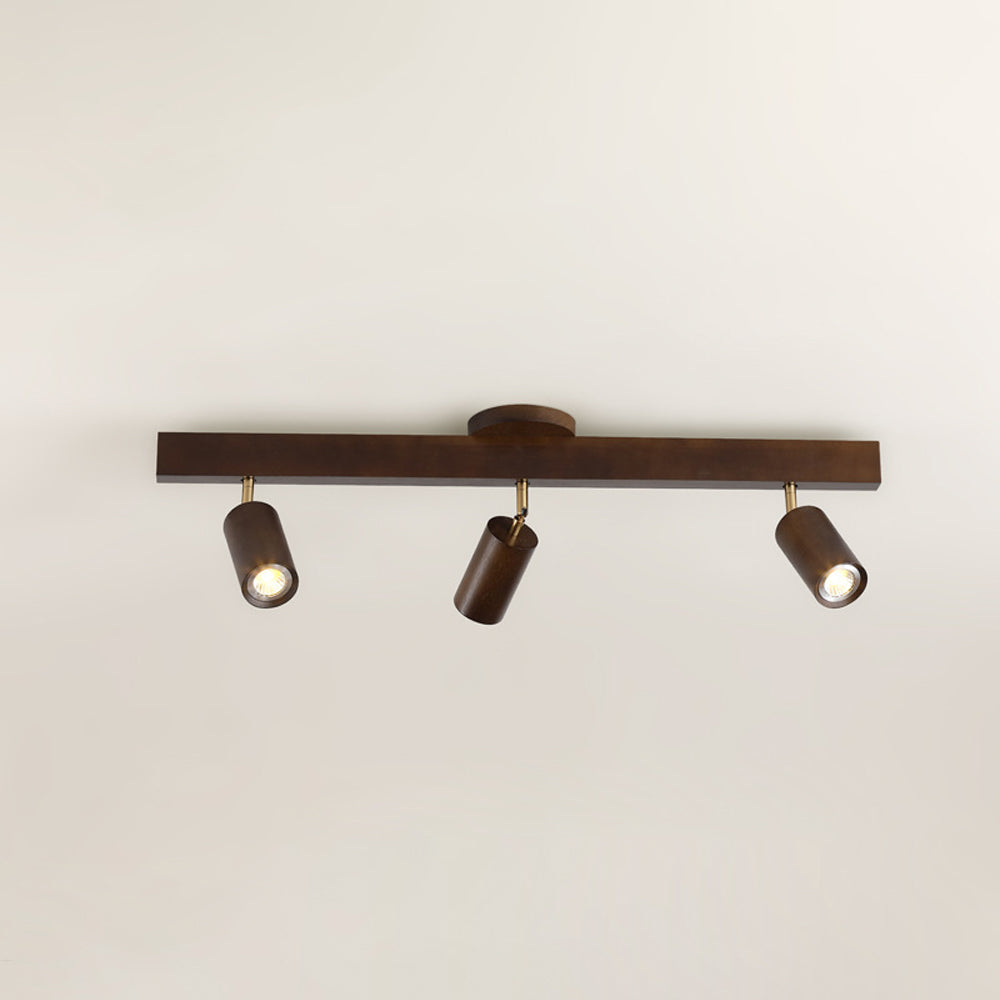 Contemporary Wooden LED Track Light Fixture