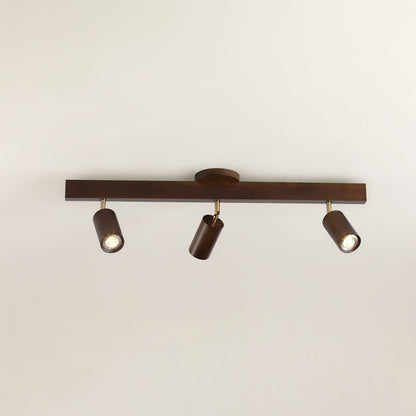 Contemporary Wooden LED Track Light Fixture