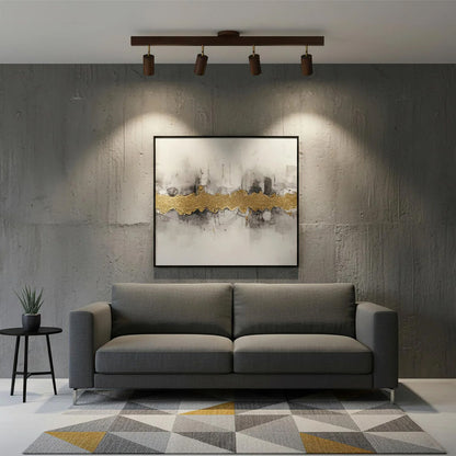 Contemporary Wooden LED Track Light Fixture
