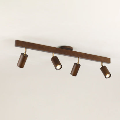 Contemporary Wooden LED Track Light Fixture