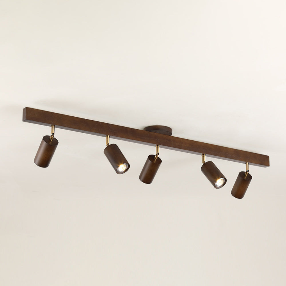 Contemporary Wooden LED Track Light Fixture