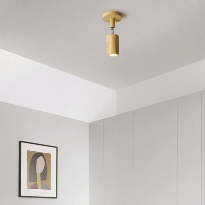 Contemporary Wooden LED Track Light Fixture