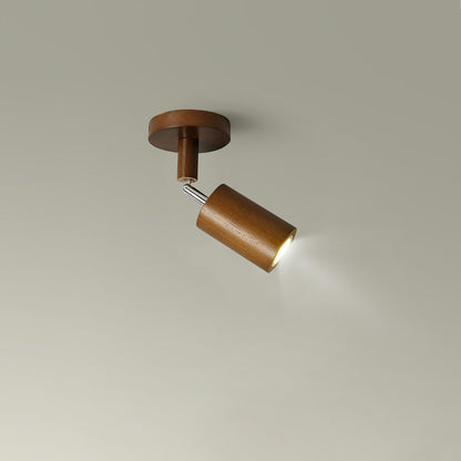 Contemporary Wooden LED Track Light Fixture