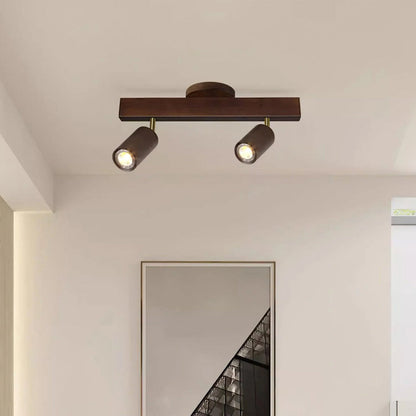 Contemporary Wooden LED Track Light Fixture