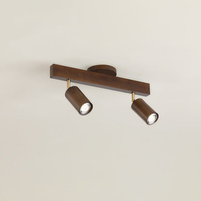 Contemporary Wooden LED Track Light Fixture