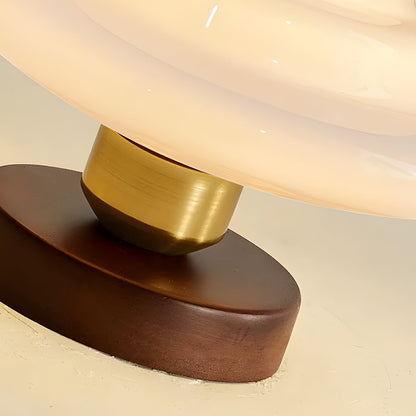 Traditional Wood Glass Pendant Light Fixture