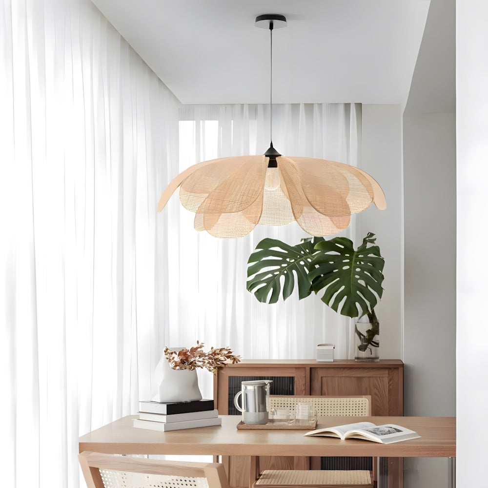 Natural Woven Pendant Lamp for Kitchen Dining Room