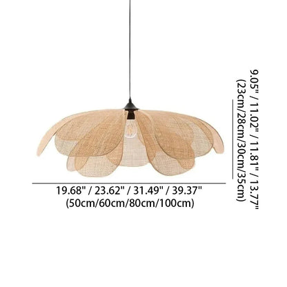 Natural Woven Pendant Lamp for Kitchen Dining Room