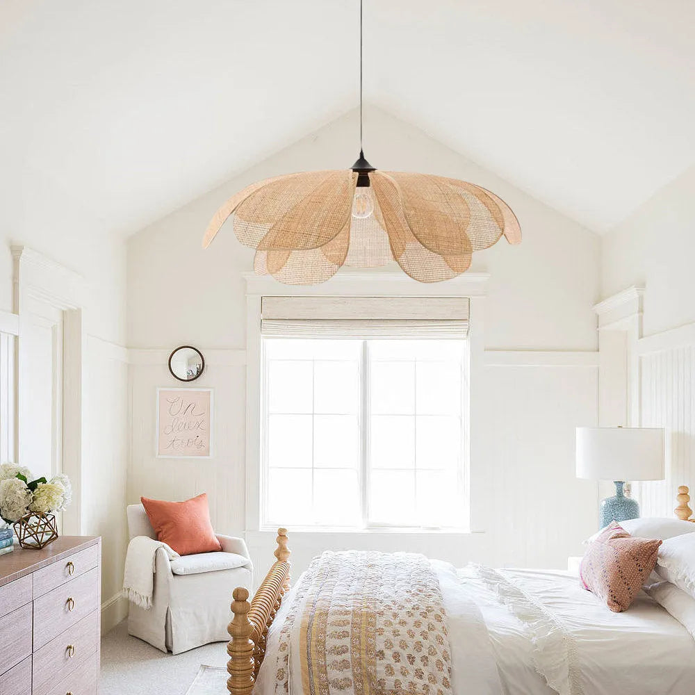 Natural Woven Pendant Lamp for Kitchen Dining Room