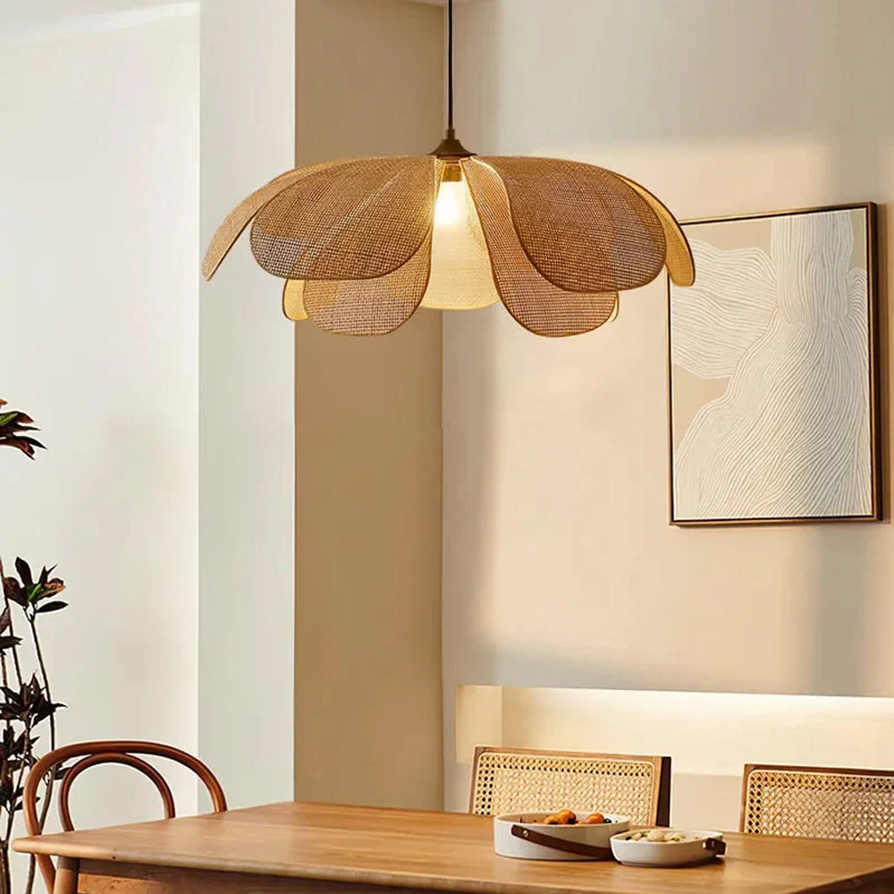 Natural Woven Pendant Lamp for Kitchen Dining Room