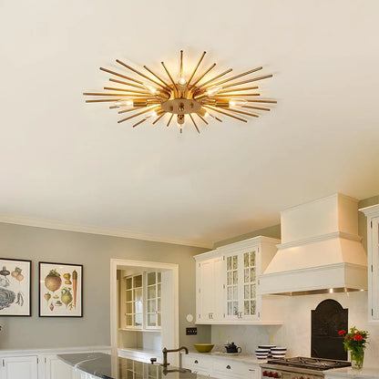 Rustic Metal Pendant Light Fixture for Living Room