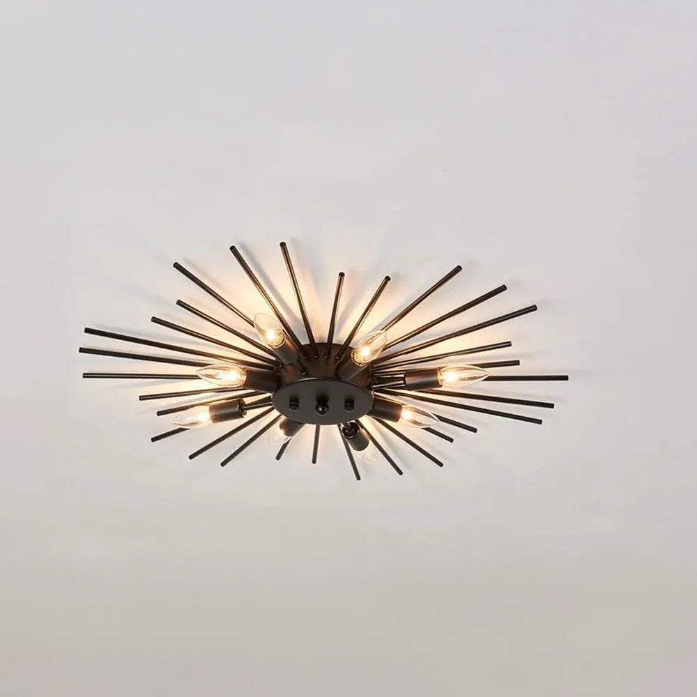 Rustic Metal Pendant Light Fixture for Living Room