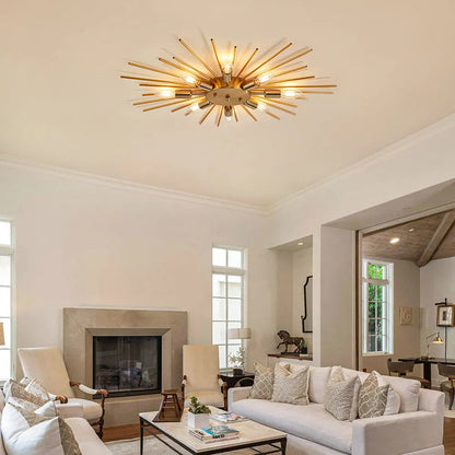 Rustic Metal Pendant Light Fixture for Living Room