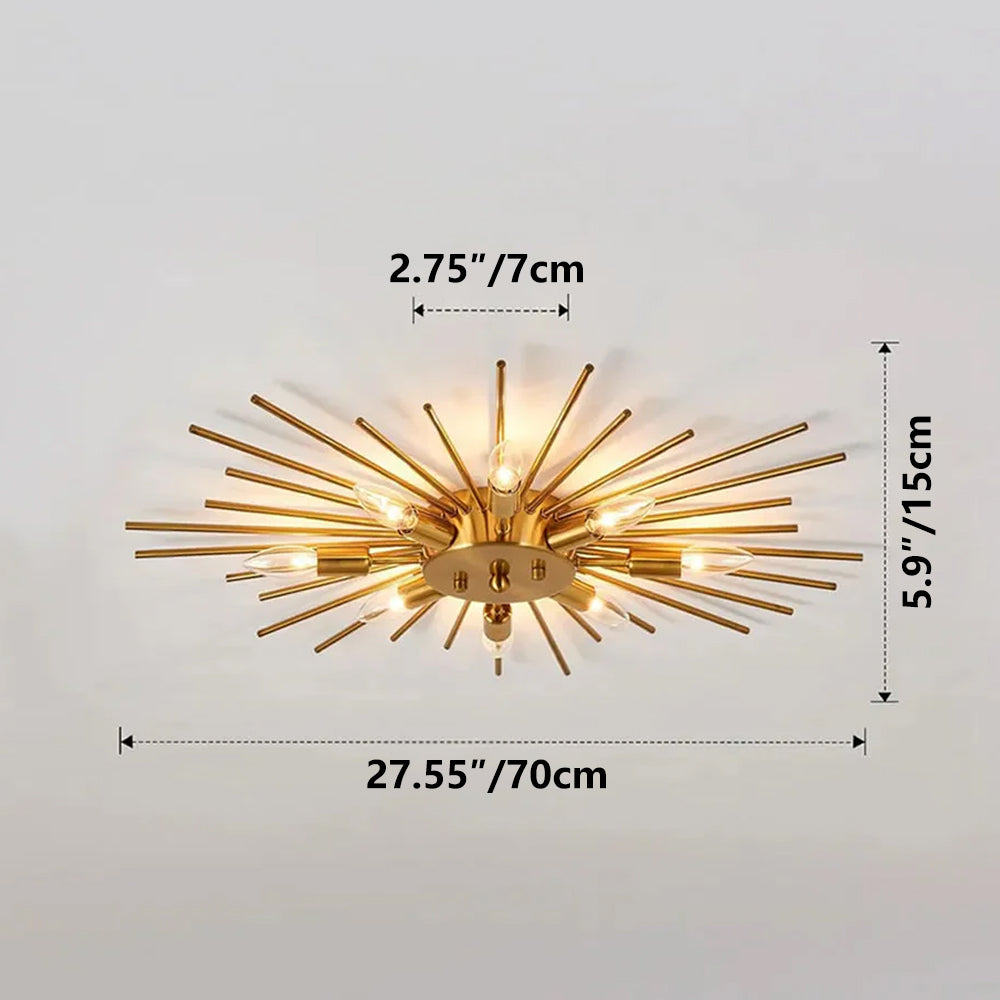 Rustic Metal Pendant Light Fixture for Living Room