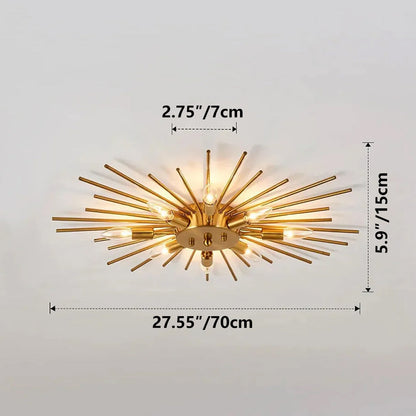 Rustic Metal Pendant Light Fixture for Living Room