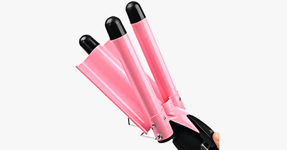 Professional Triple Barrel Curling Iron for Fast Long Lasting Curls