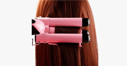 Professional Triple Barrel Curling Iron for Fast Long Lasting Curls