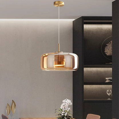 Sleek Glass Hanging Ceiling Lamp for Kitchen Dining