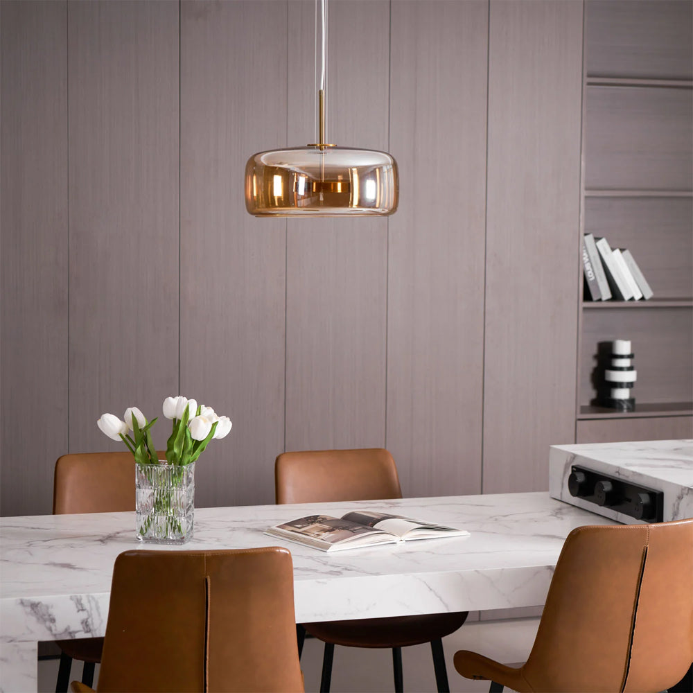 Sleek Glass Hanging Ceiling Lamp for Kitchen Dining