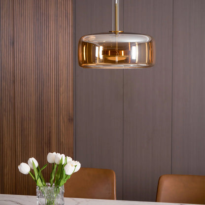 Sleek Glass Hanging Ceiling Lamp for Kitchen Dining
