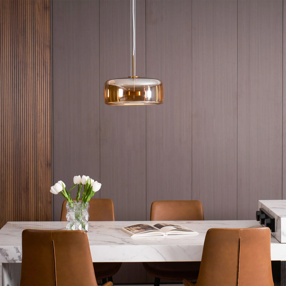Sleek Glass Hanging Ceiling Lamp for Kitchen Dining