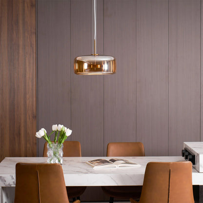 Sleek Glass Hanging Ceiling Lamp for Kitchen Dining