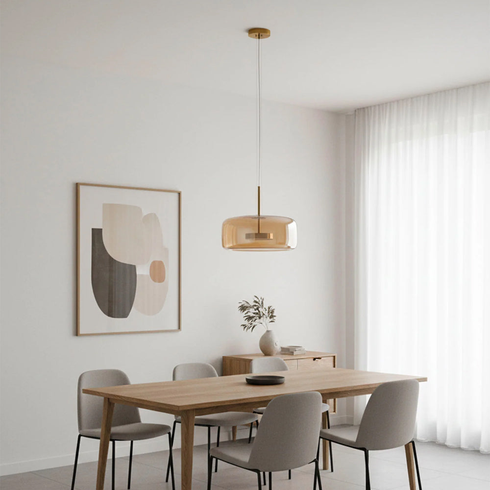 Sleek Glass Hanging Ceiling Lamp for Kitchen Dining