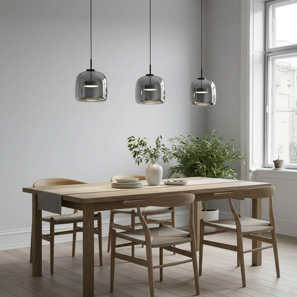 Sleek Glass Hanging Ceiling Lamp for Kitchen Dining