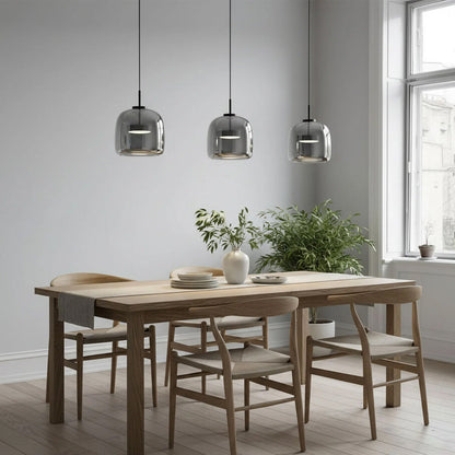 Sleek Glass Hanging Ceiling Lamp for Kitchen Dining