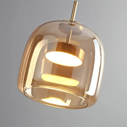 Sleek Glass Hanging Ceiling Lamp for Kitchen Dining