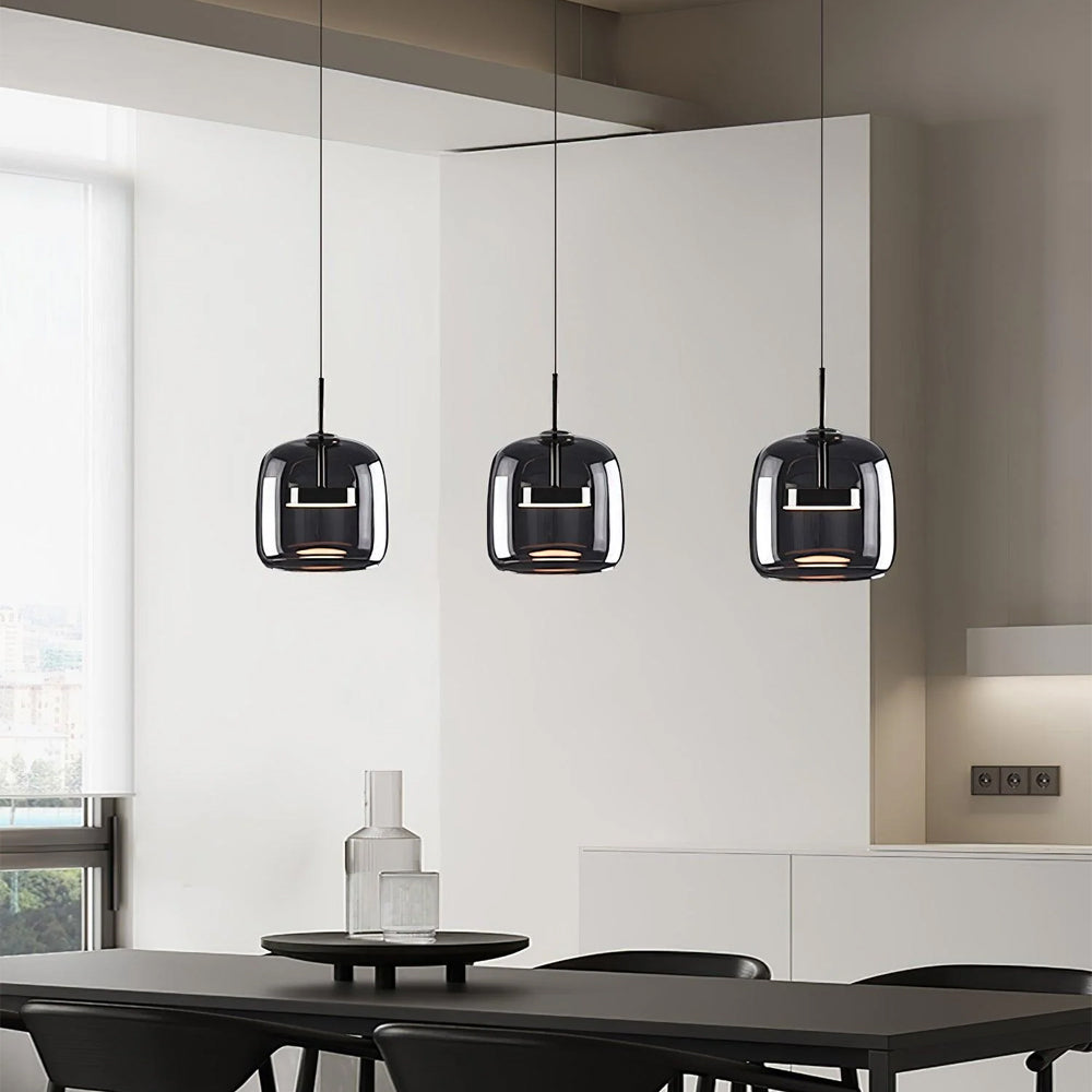 Sleek Glass Hanging Ceiling Lamp for Kitchen Dining