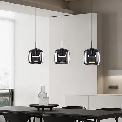 Sleek Glass Hanging Ceiling Lamp for Kitchen Dining