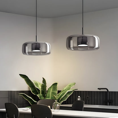 Sleek Glass Hanging Ceiling Lamp for Kitchen Dining