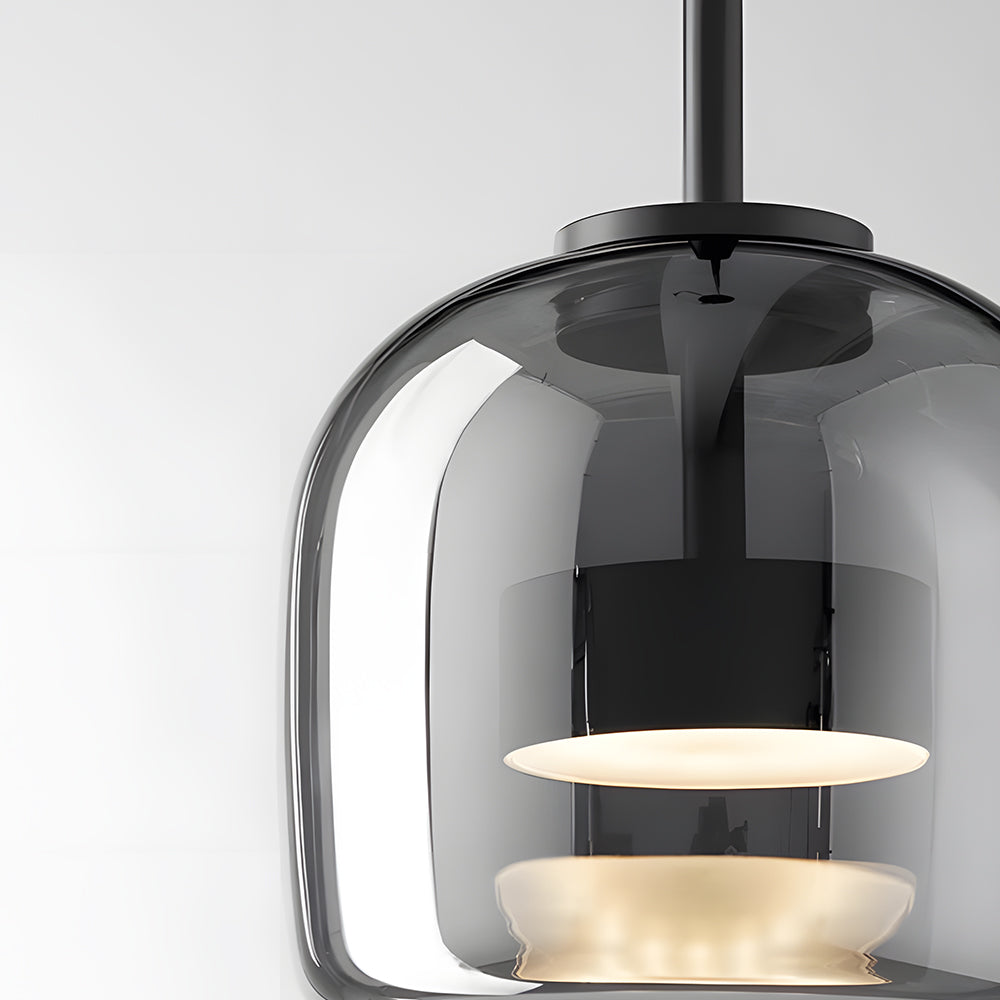 Sleek Glass Hanging Ceiling Lamp for Kitchen Dining