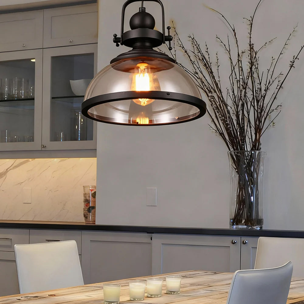 Classic Metal Glass Pendant LightFixture