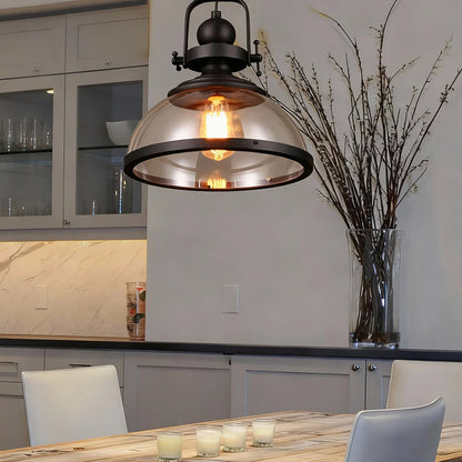 Classic Metal Glass Pendant LightFixture