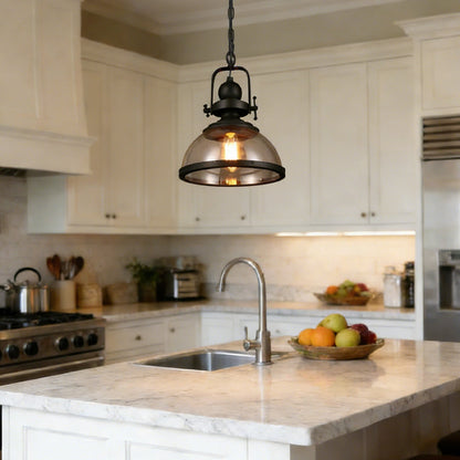 Classic Metal Glass Pendant LightFixture
