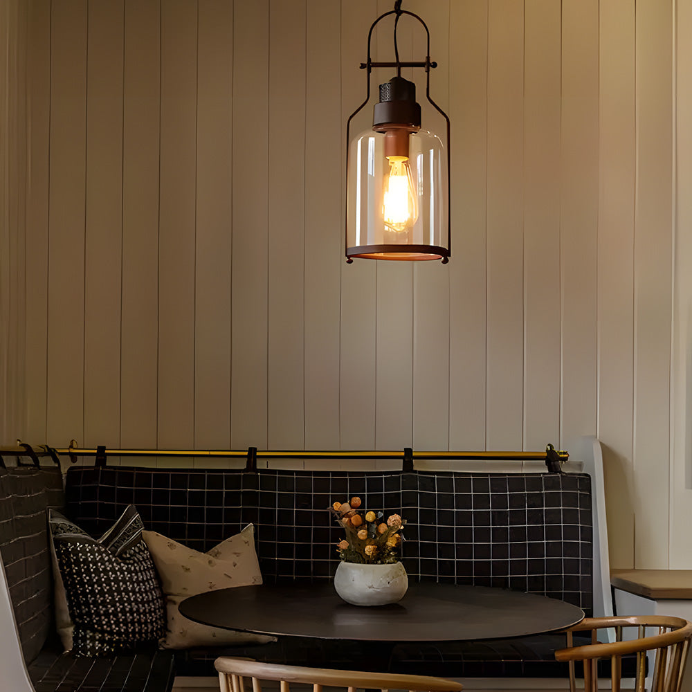Rustic Metal Pendant Lamp for Dining Living Room