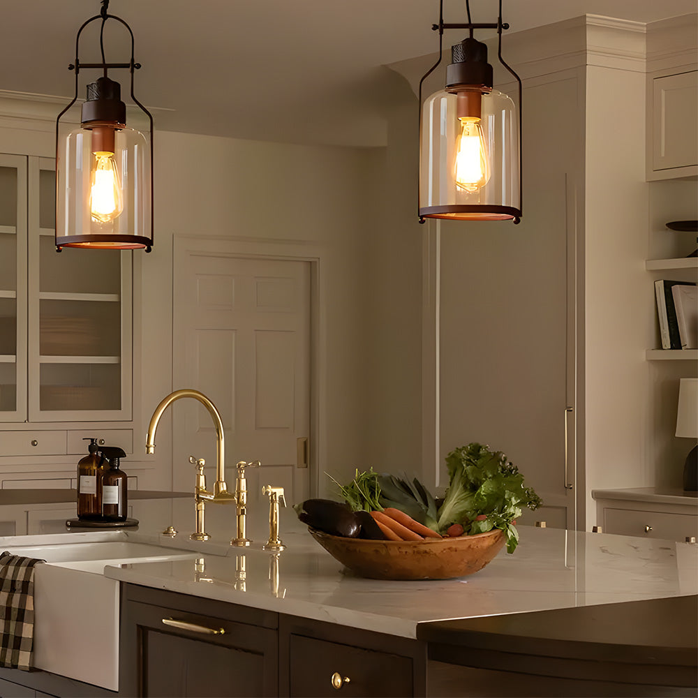 Rustic Metal Pendant Lamp for Dining Living Room