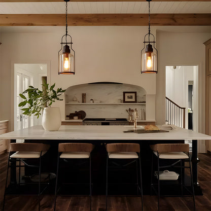 Rustic Metal Pendant Lamp for Dining Living Room